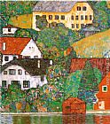 Houses at Unterach by Gustav Klimt